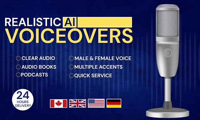 generate realistic ai voice over text to speech in 24 hours