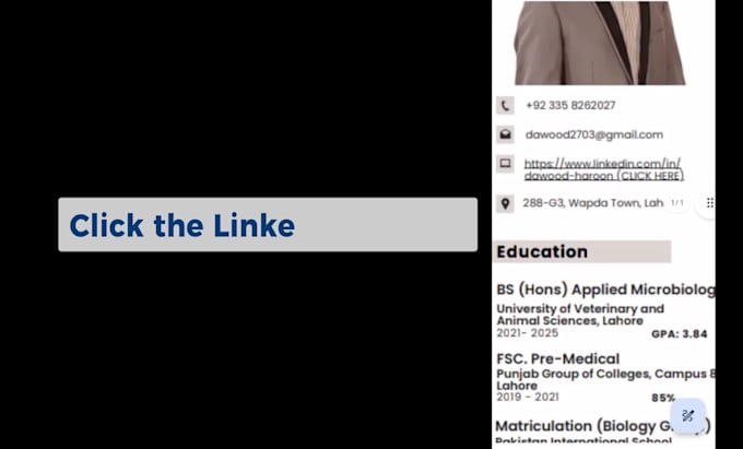 create an ats resume with a clickable linkedin design