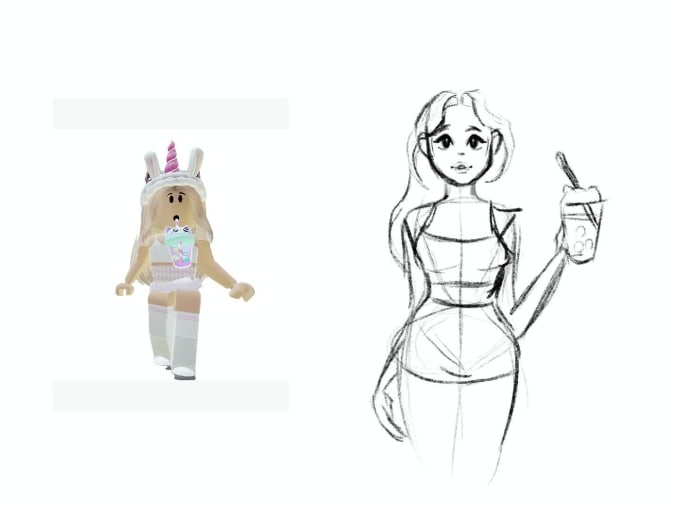 Draw your roblox character by Artbytalent | Fiverr