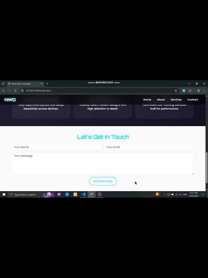 create a stunning responsive front end website