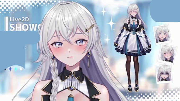 design and rigging 2d vtuber model, vtuber avatar, anime live2d vtuber, 2d model