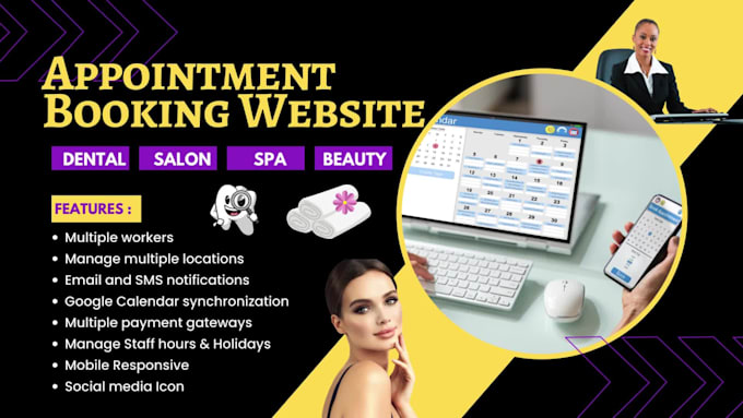 make appointment booking websites for dental, salon, spa etc