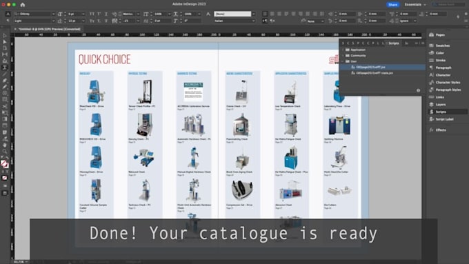 Automate catalogue generation with indesign script by Paolovero | Fiverr