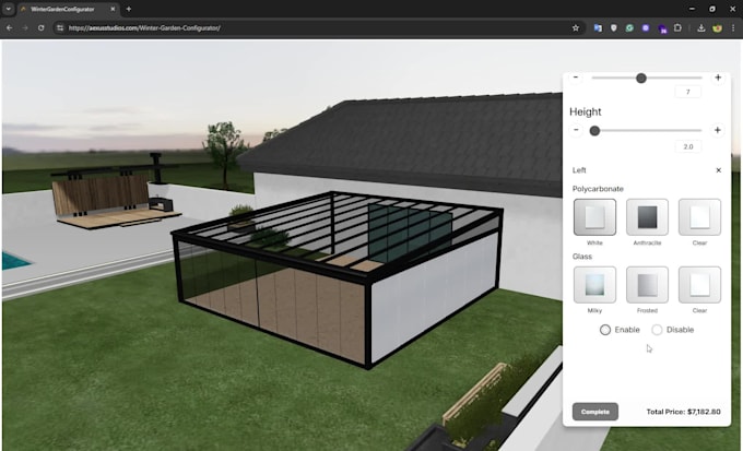 develop 3d product configurator for your website