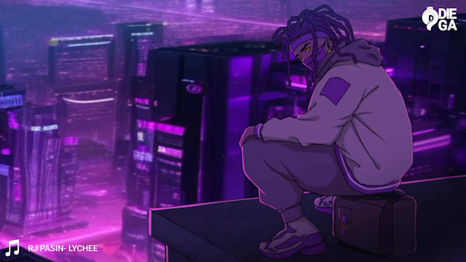 create 2d lofi animation anime style