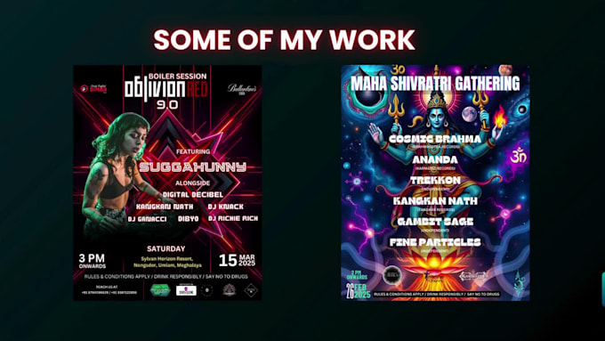 create custom album covers and edm event flyers