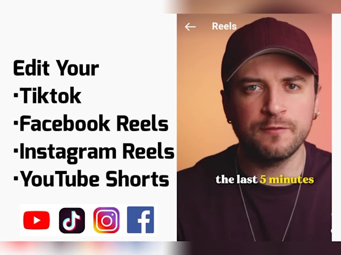 Edit tiktok, facebook, ig and yt shorts with stunning captions by Dav