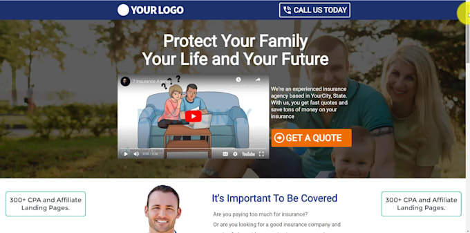 provide 300 fully responsive high converting landing pages for cpa affiliate