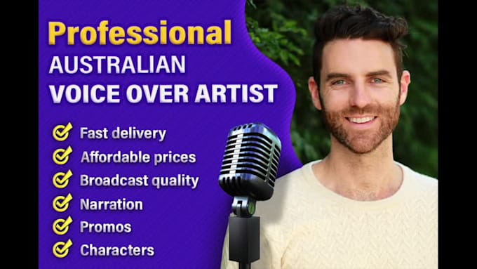 record a quality professional australian male voice over