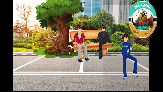 create 2d cartoon animation, character animation video