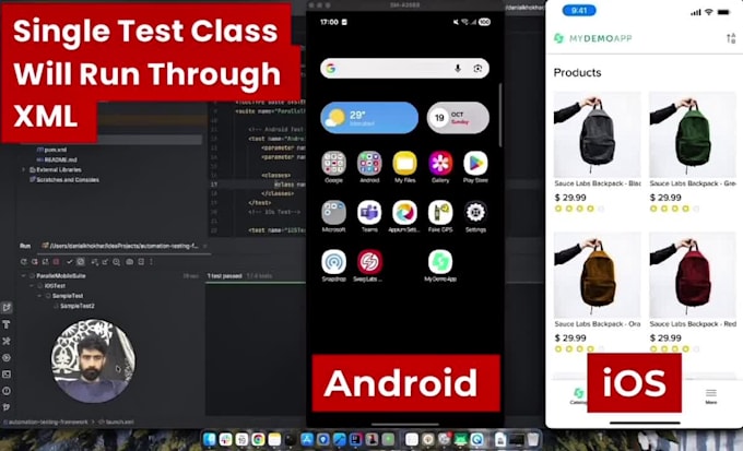 build a single test automation framework for android and ios