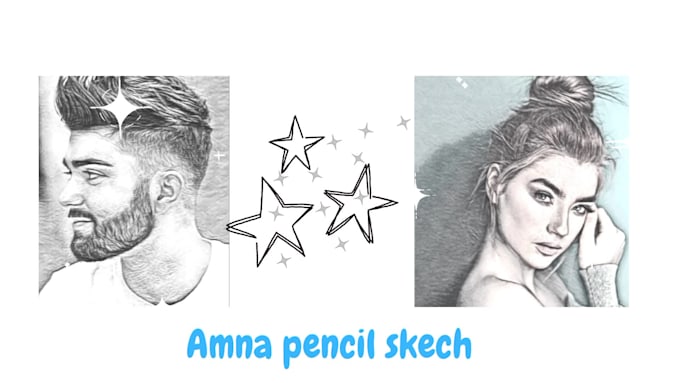 draw a realistic pencil portrait drawing from photo