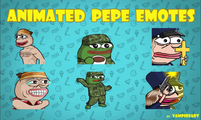 Make animated pepe emotes by Vampireart | Fiverr