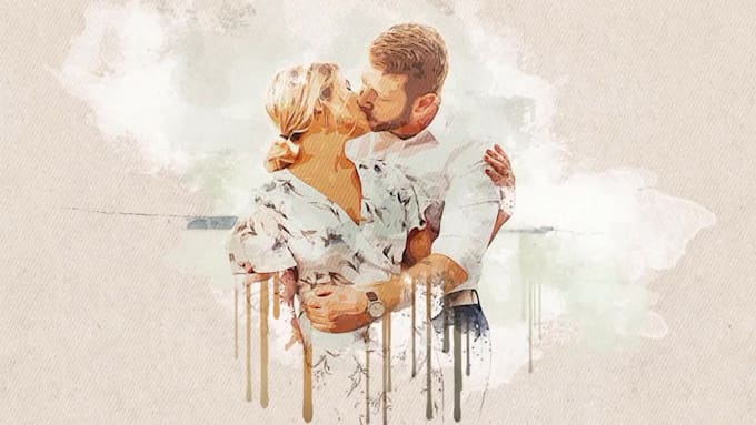 create any photo into a beautiful watercolor painting with animation