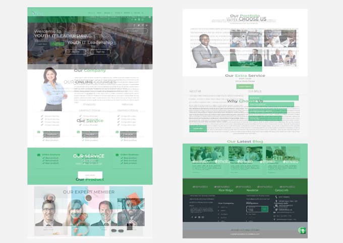 create psd UI UX template for website