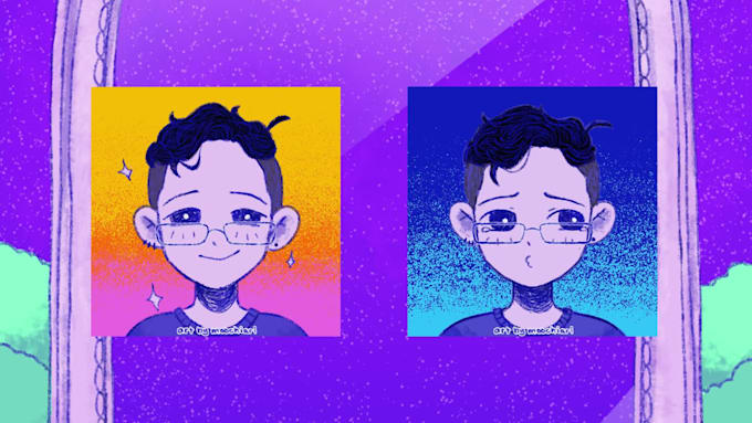 draw you or your character in omori style