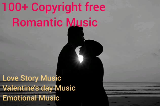 provide 100 copyright free romantic music tracks
