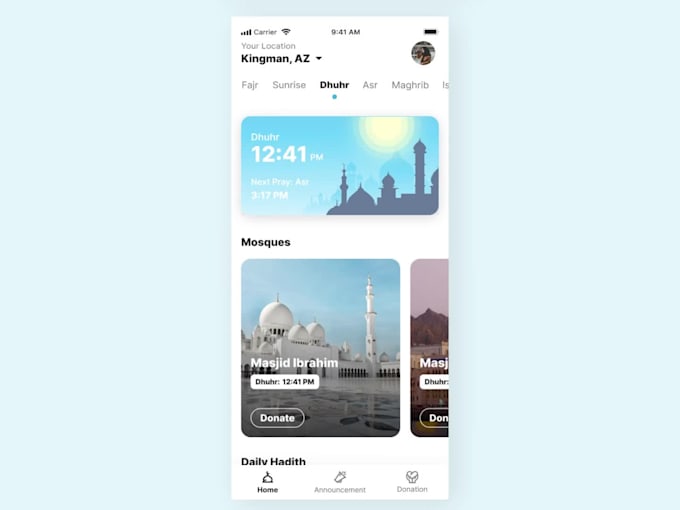 create app for masjid
