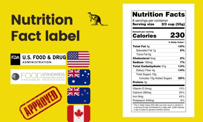 Create Nutrition Facts Label