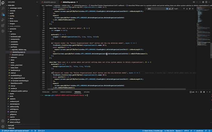 create test cases for your react app