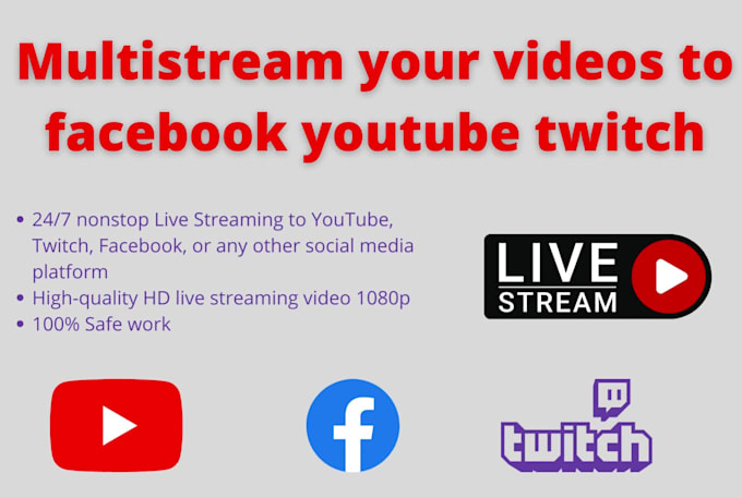 Multistream your video to facebook youtube twitch by Shakthilahiru | Fiverr