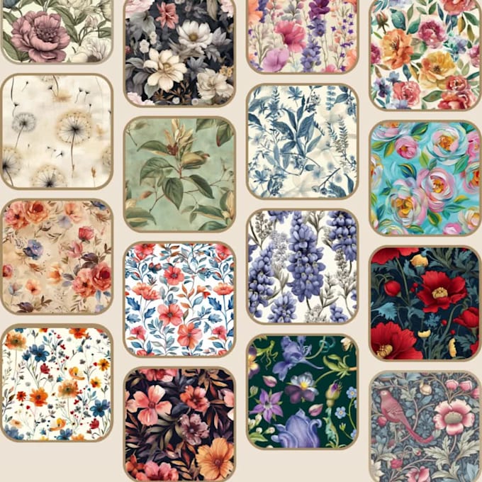 design seamless floral patterns and more
