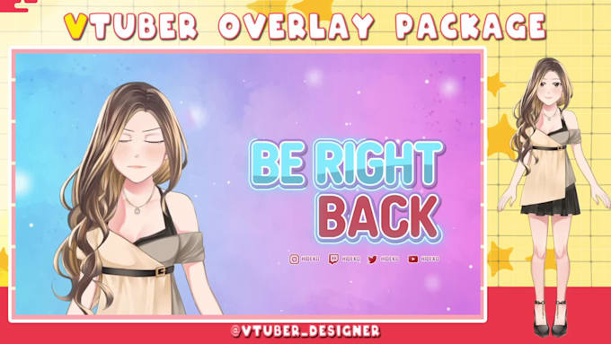create custom anime or vtuber streaming animation overlay
