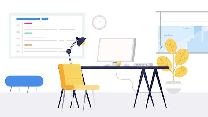 create 2d animated flat character video animation