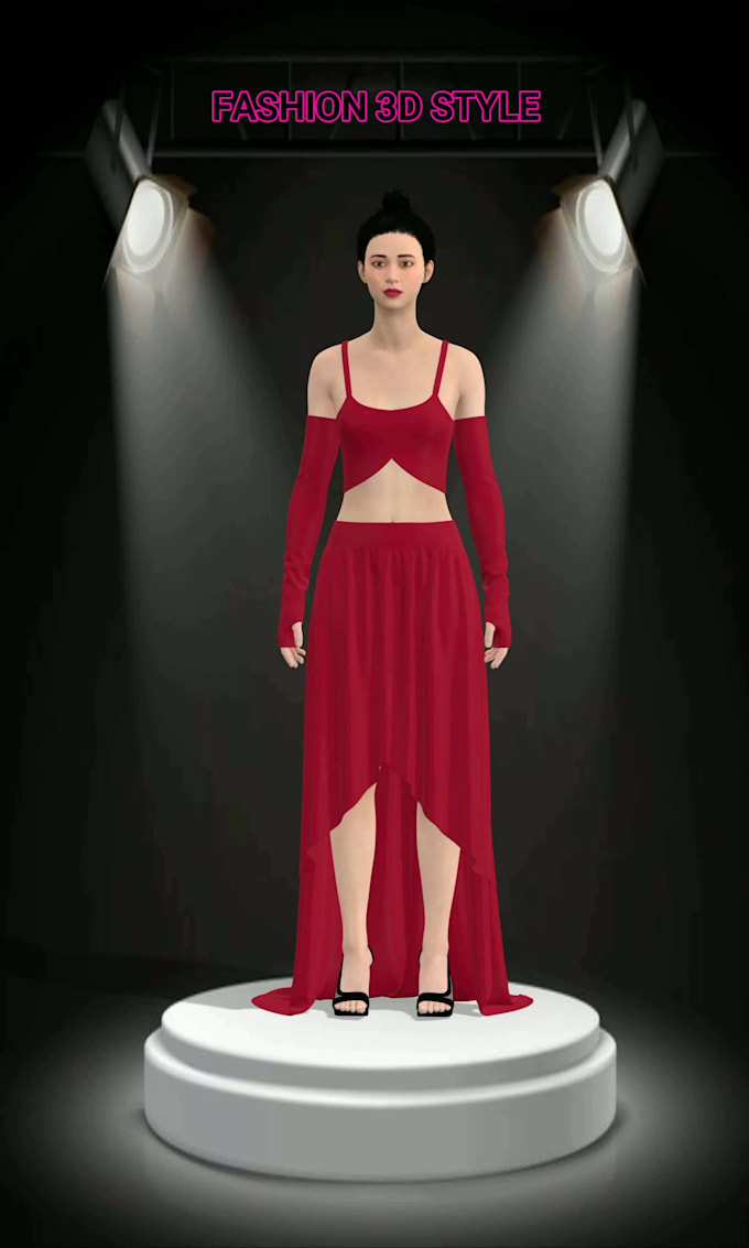 create  top and long skirt in 30