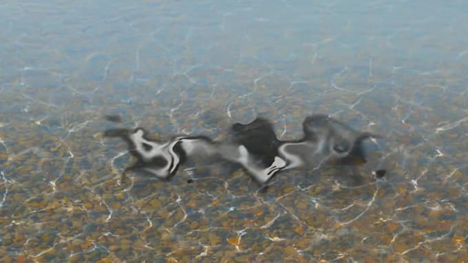 create FLOATING logo in water intro
