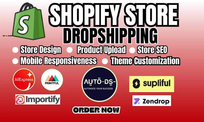 redesign shopify website design shopify dropshipping store ecommerce website seo