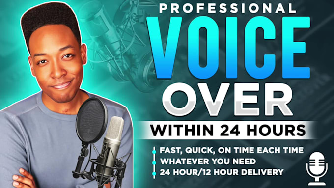 voice an urban young black male voiceover in 24 hours