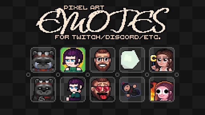 create twitch or discord emotes in pixel art style