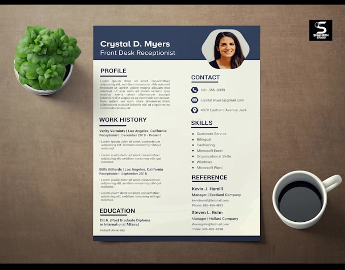 create professional CV, resume, cover letter design