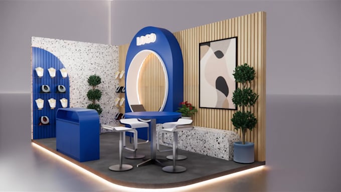 create design 3d trade show booth, exhibition booth, stand