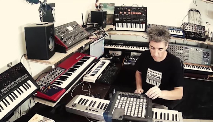 record anything on the synthesizer for your song