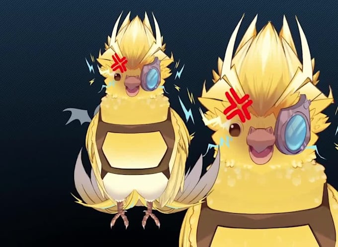 Draw live2d pet animal rigging, 2d vtuber pets model for stream or more ...