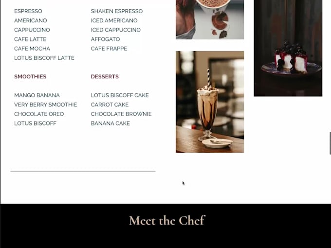 create a stunning framer website for your café or restaurant