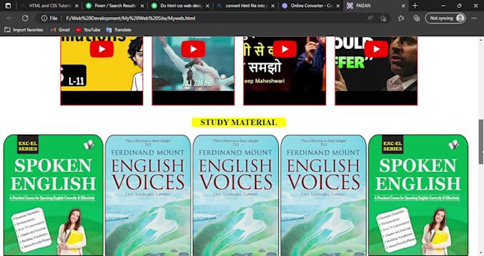 Do html css web design code by Muhammadfaiz363 | Fiverr