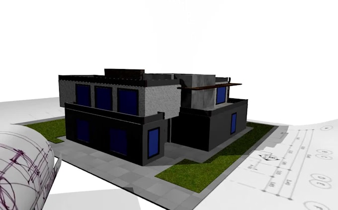 design and render interior, exterior by sketchup
