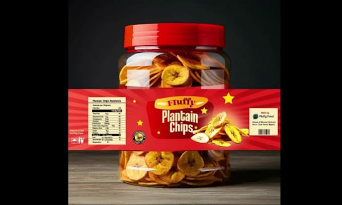design creative food, snacks, chips, protein bar pouch and packaging label