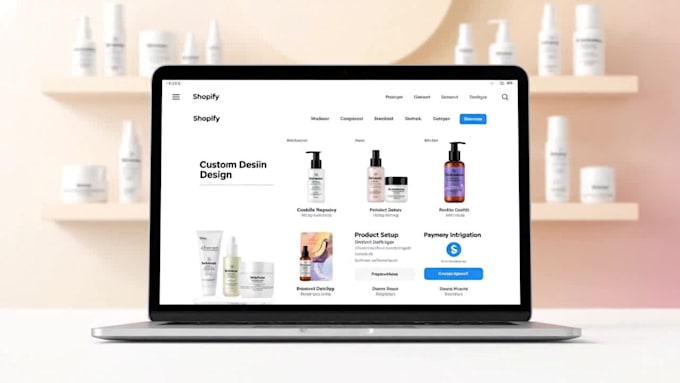 setup and customize a skincare shopify store that sells