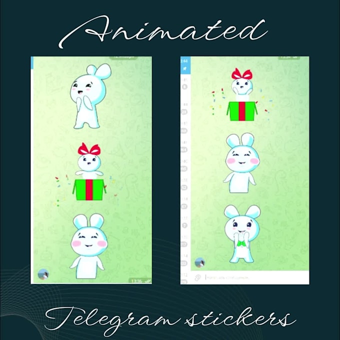 create animated stickers for the telegram channel tgs format
