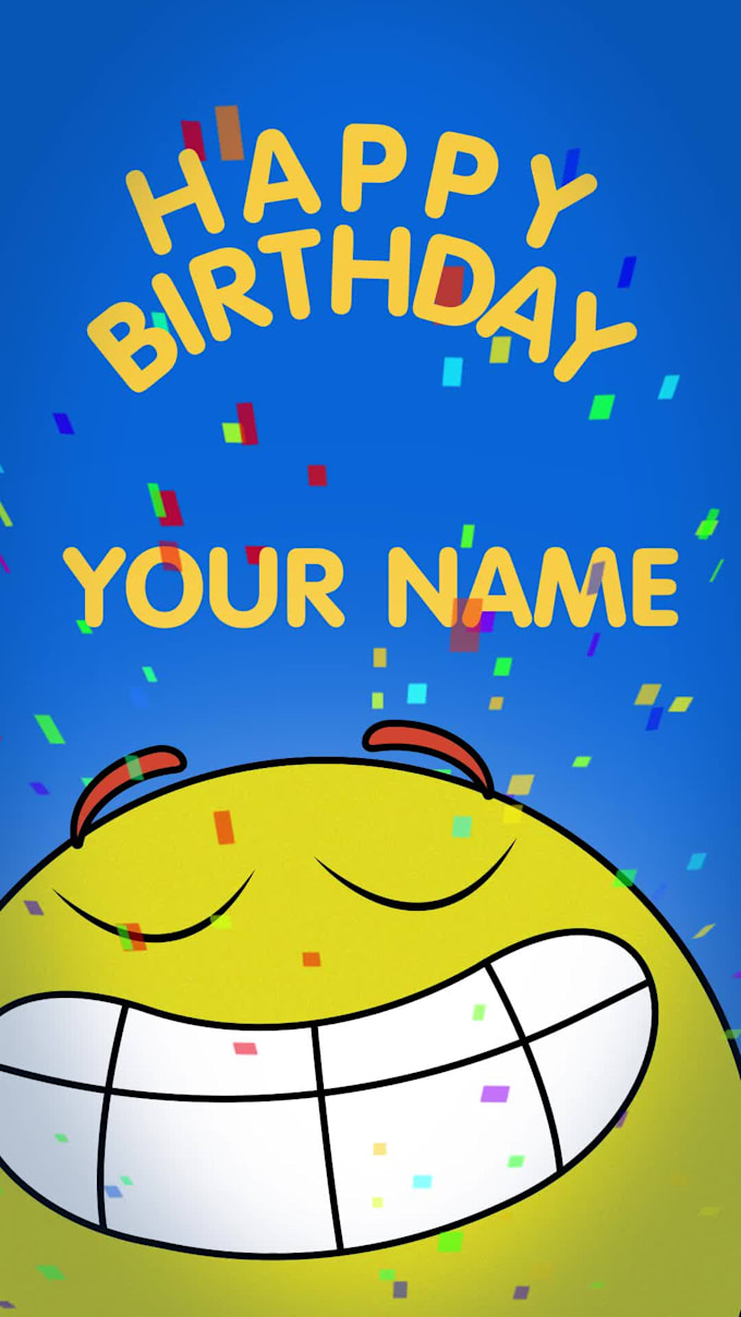 create you a happy birthday card video