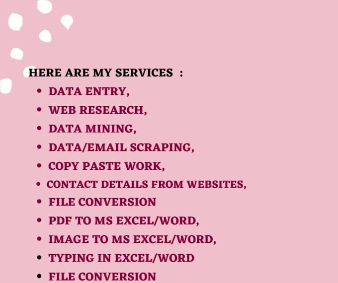 be your virtual assistant and data entry operator