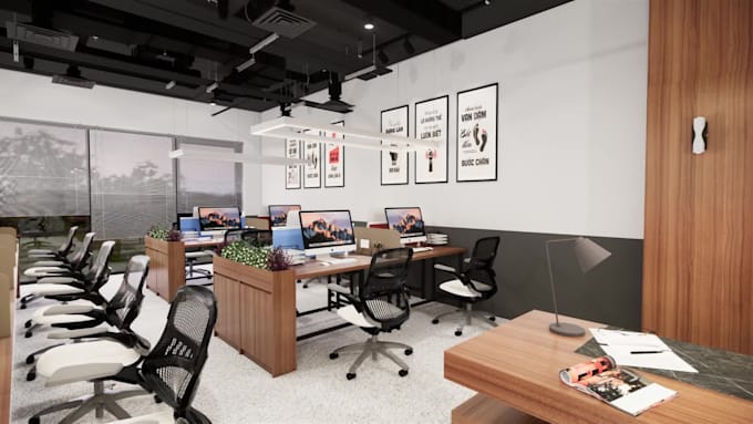 do office interior workspace design with stunning visualizations
