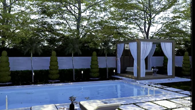 design and render backyard,frontyard, garden, patio, terrace
