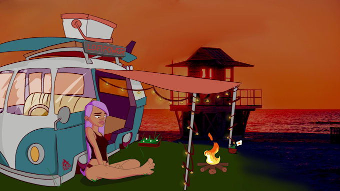 do amazing animated video for your lofi project