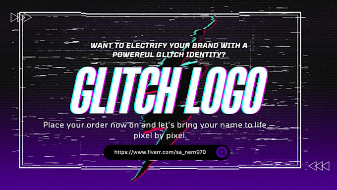 design killer glitch effect text or gaming logo
