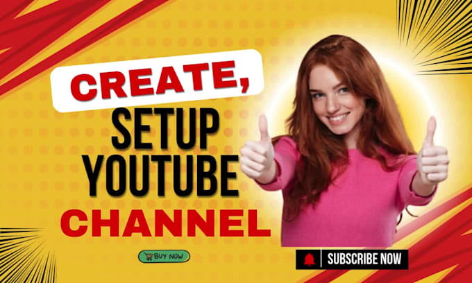 create, setup youtube channel with logo and banner